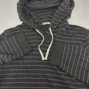 Marine Layer Hoodie XL Gray Blue Stripe Lightweight Pullover Soft Casual Mens